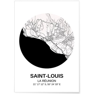 Affiche Carte Saint-Louis L'AFFICHERIE