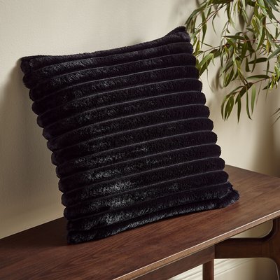 Cosy Diamond Faux Fur 43x43cm Filled Cushion CATHERINE LANSFIELD