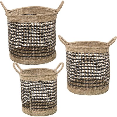 Panier en osier (lot de 3) bord de mer RECOLLECTION