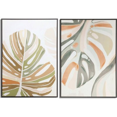 Tableau décoratif feuille colorée effet huile ambiance naturelle RECOLLECTION