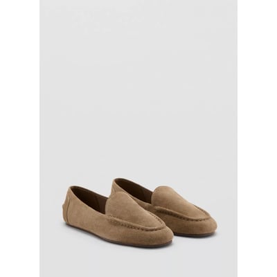 Mocassins croûte de cuir MANGO