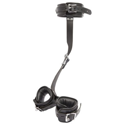 Kit D'attaches En Cuir Véritable Avec Collier Et Menottes Rembourrés DORCELSTORE