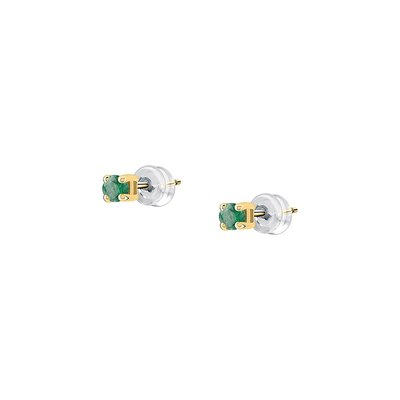 Boucles d'oreilles en or 375 et emeraude CLEOR