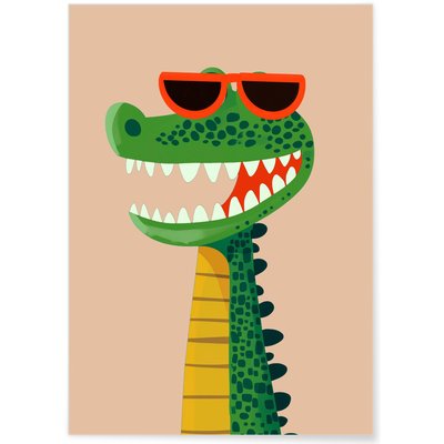 Affiche Crocodile à lunettes L'AFFICHERIE