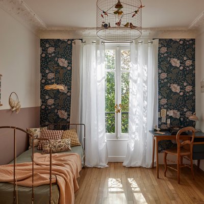 Rideau Carlina Tamisant en Lin lavé légèrement froissé Blanc 140x350 cm MADURA