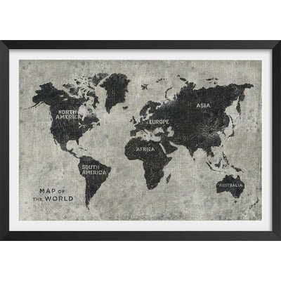 Affiche Carte du monde punky HEXOA