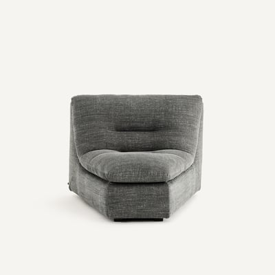 Modulares Ecksofa aus Leinen und Baumwolle, GIULIANO AM.PM