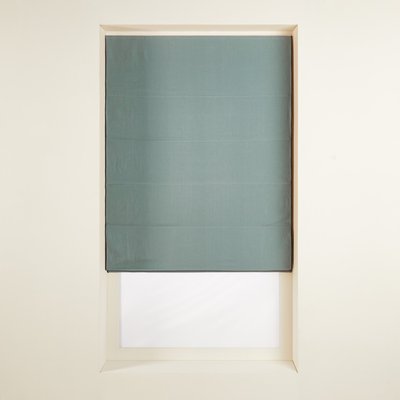 Store bateau occultant Carlina  en Lin lavé légèrement froissé Beige 60x220 cm MADURA