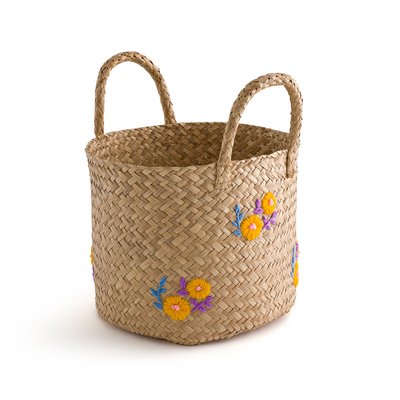 Mand in herbarium met borduursels, Aqaba LA REDOUTE INTERIEURS