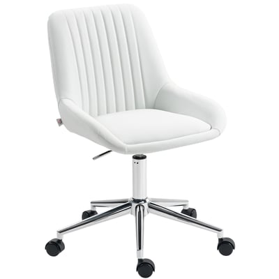 Chaise de bureau Polyuréthane Blanc HOMCOM