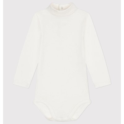 Cotton Turtleneck Bodysuit with Long Sleeves PETIT BATEAU