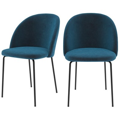 Lot de 2 chaises en velours - KARL RENDEZ-VOUS DÉCO