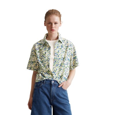 Blouse à manches courtes imprimée relaxed en mélange LENZING™ ECOVERO™ MARC O’POLO DENIM