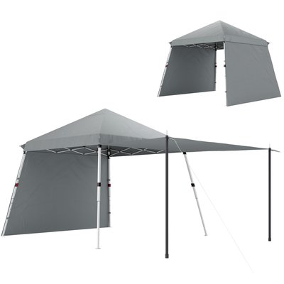 Tonnelle barnum pop up automatique extensible max. 6x3m gris OUTSUNNY