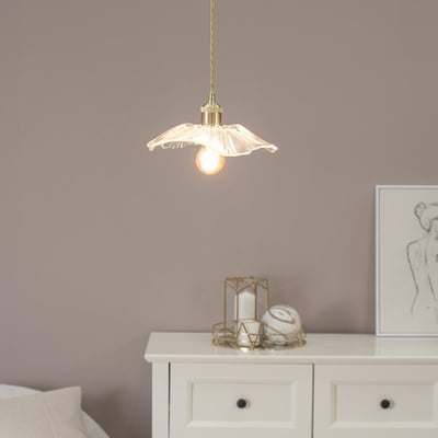 Carissa Glass Flower Pendant Light SO'HOME