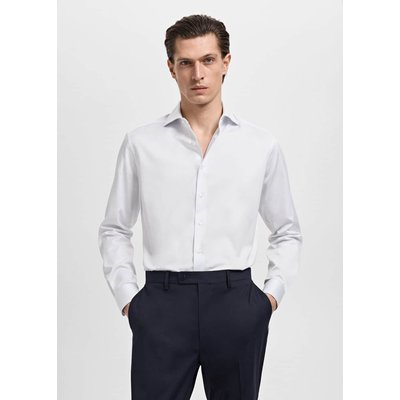Chemise costume slim fit coton rayures MANGO MAN