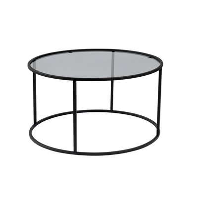 Table basse ronde plateau en verre - AURUM CALICOSY