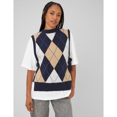 Pull sans manches jacquard BZB