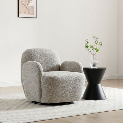 Bibi Boucle Weave Swivel Armchair ÉDITÉ