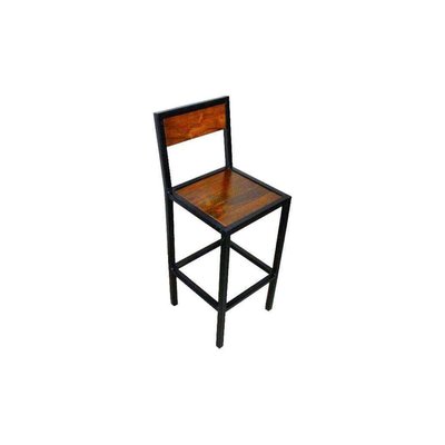 Chaise Haute en Acier et Bois - FACTORY MATHI DESIGN