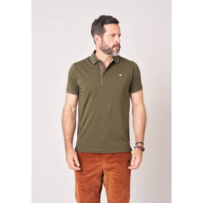 Polo regular homme avec col rayé SLATE DEELUXE