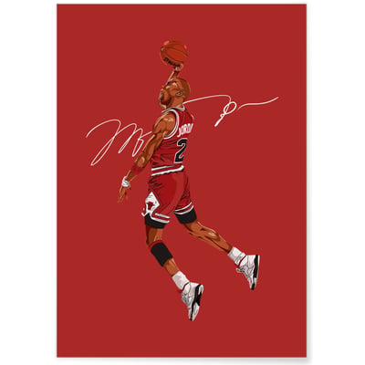 Affiche Michael Jordan - Dunk iconique L'AFFICHERIE