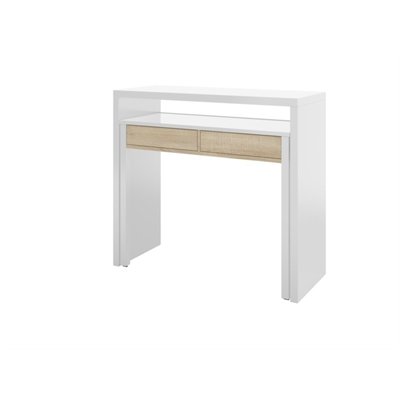 Bureau console extensible 2 tiroirs Consola - L100 cm CALICOSY