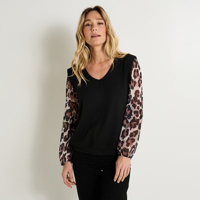 T-shirt manches imprimé léopard GRAIN DE MALICE