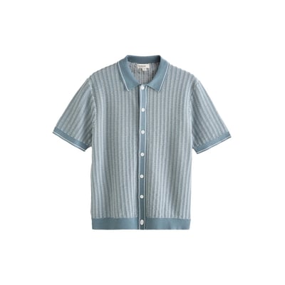 Chemise en maille rayée lin mélangé NEXT