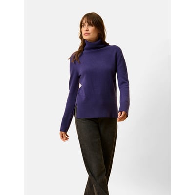 Pull Col Roulé Purple Lexie JUST CASHMERE