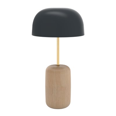 Lampe à poser avec pied en chêne, NINA HARTO