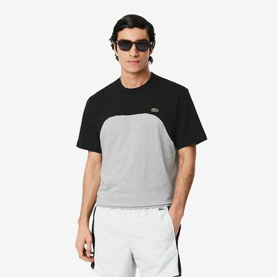 T-shirt manches courtes color-block en coton LACOSTE