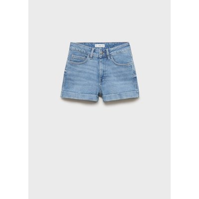 Short en jean à revers MANGO TEEN