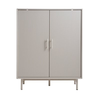 Buffet haut 2 portes en bois et métal H125cm - JURA DRAWER