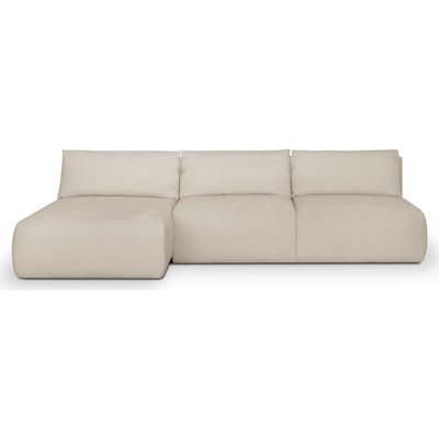 Canapé d'angle à gauche convertible 4 places en tissu chenille - JASPER HOMIFAB