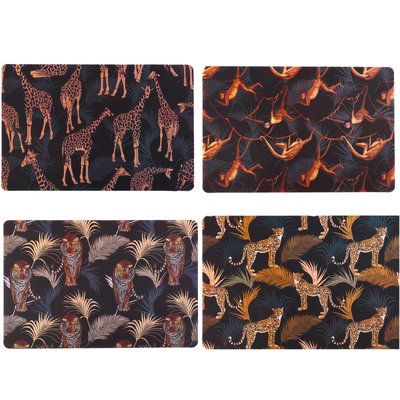 Set de Table Vinyle Motif Jungle - Set de 12 WADIGA