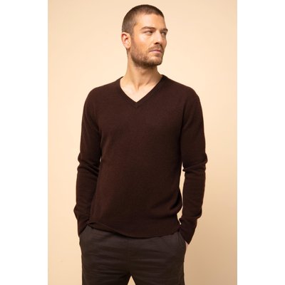 Pull Col V  Choco Walt JUST CASHMERE