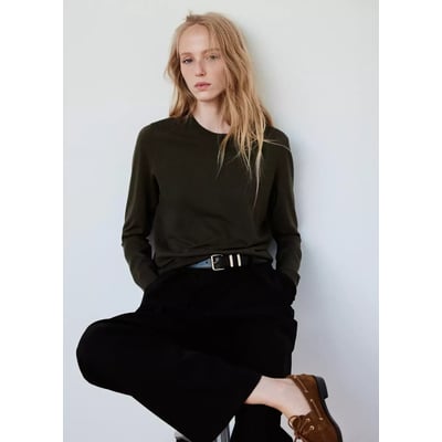 Pull-over maille fine col rond MANGO