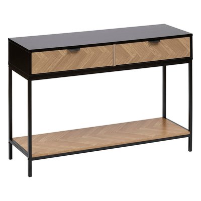 Console 2 tiroirs en bois et métal CHEVRONS ATMOSPHERA