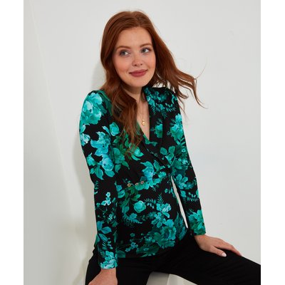 Chemisier cache coeur fleuri clearance