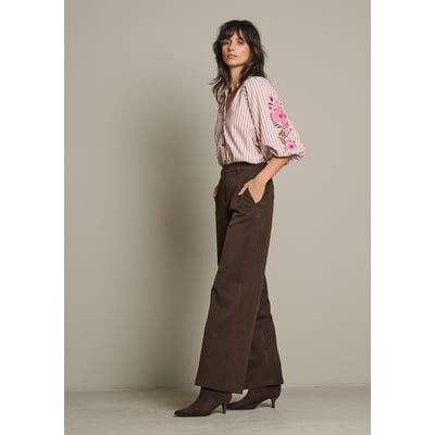 Pantalon classique coupe large en twill LOLALIZA