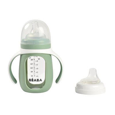 Biberon verre + housse silicone 2 en 1 BEABA