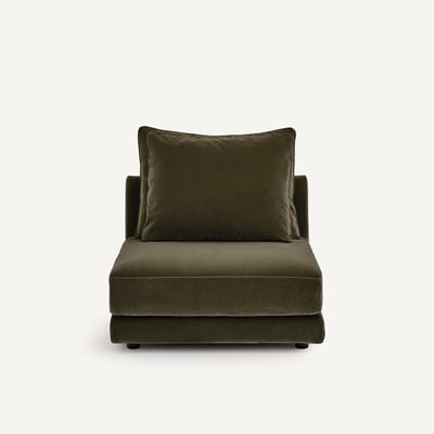 Sillón modular de terciopelo, TIBERIO AM.PM