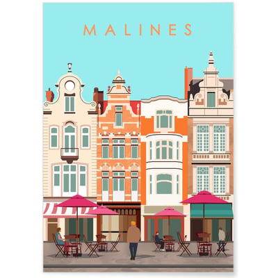 Affiche ville Malines L'AFFICHERIE