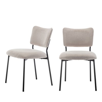 Lot de 2 chaises en tissu et métal - Vander DRAWER