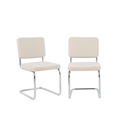 Chaises tissu pieds métal (lot de 2)  JACK BAÏTA