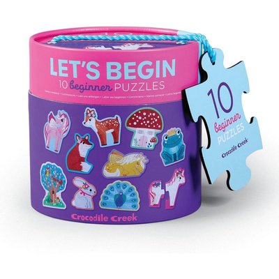 puzzle let s begin - 10 puzzles de 2 pieces - Licornes CROCODILE CREEK