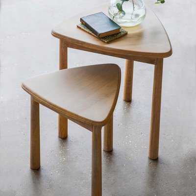 Uttara Scandi Oak Nesting Side Tables (Set of 2) SO'HOME
