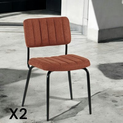 Chaise vintage rouille FAIRLIE (lot de 2) PIER IMPORT