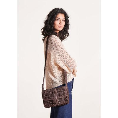 Sac besace raphia LA FEE MARABOUTEE